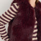 Cameron Faux Fur Gilet - Deep Fig