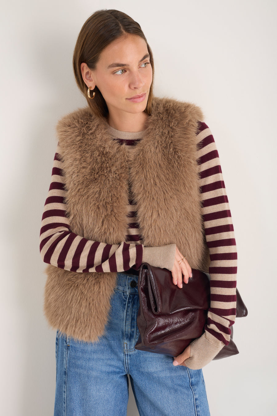 Cameron Faux Fur Gilet - Mink