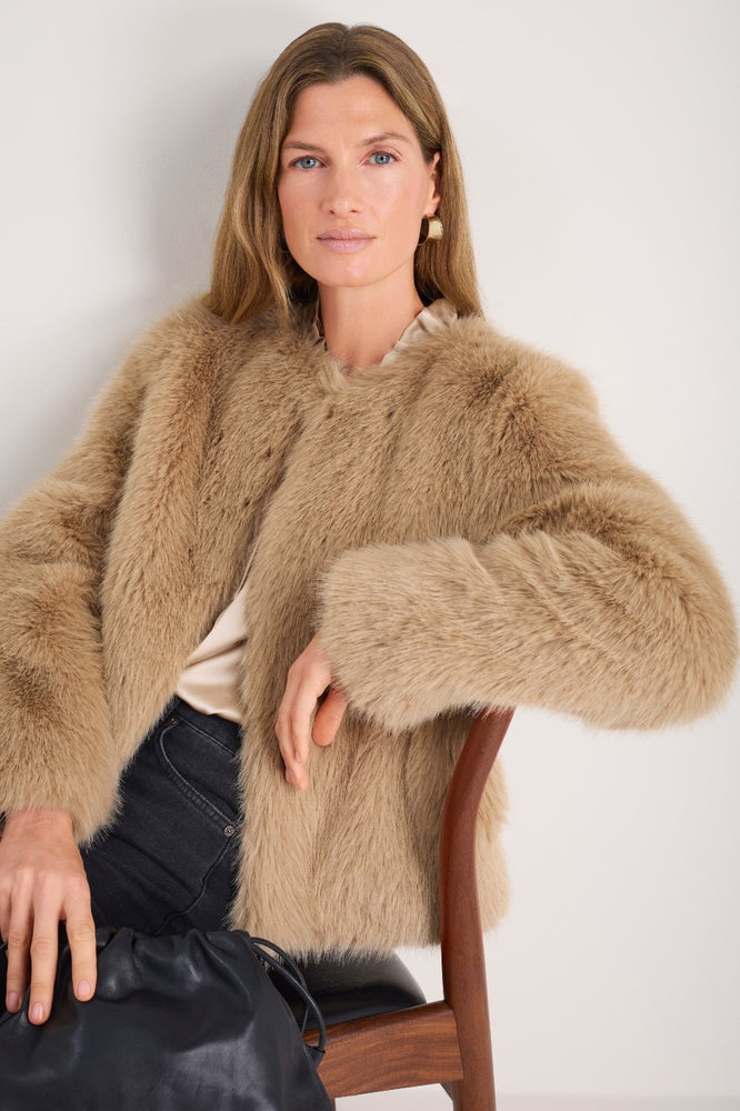 Cameron Faux Fur Jacket - Mink