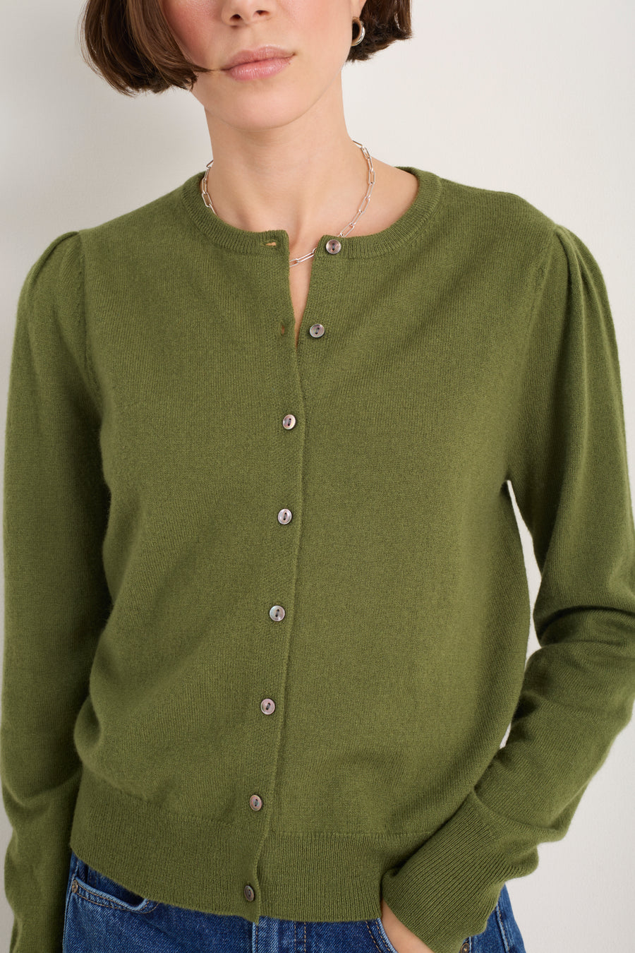 Camille Cardigan - Olive Green