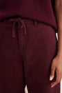 Camille Tie Horseshoe Trouser - Aubergine