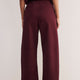 Camille Tie Horseshoe Trouser - Aubergine