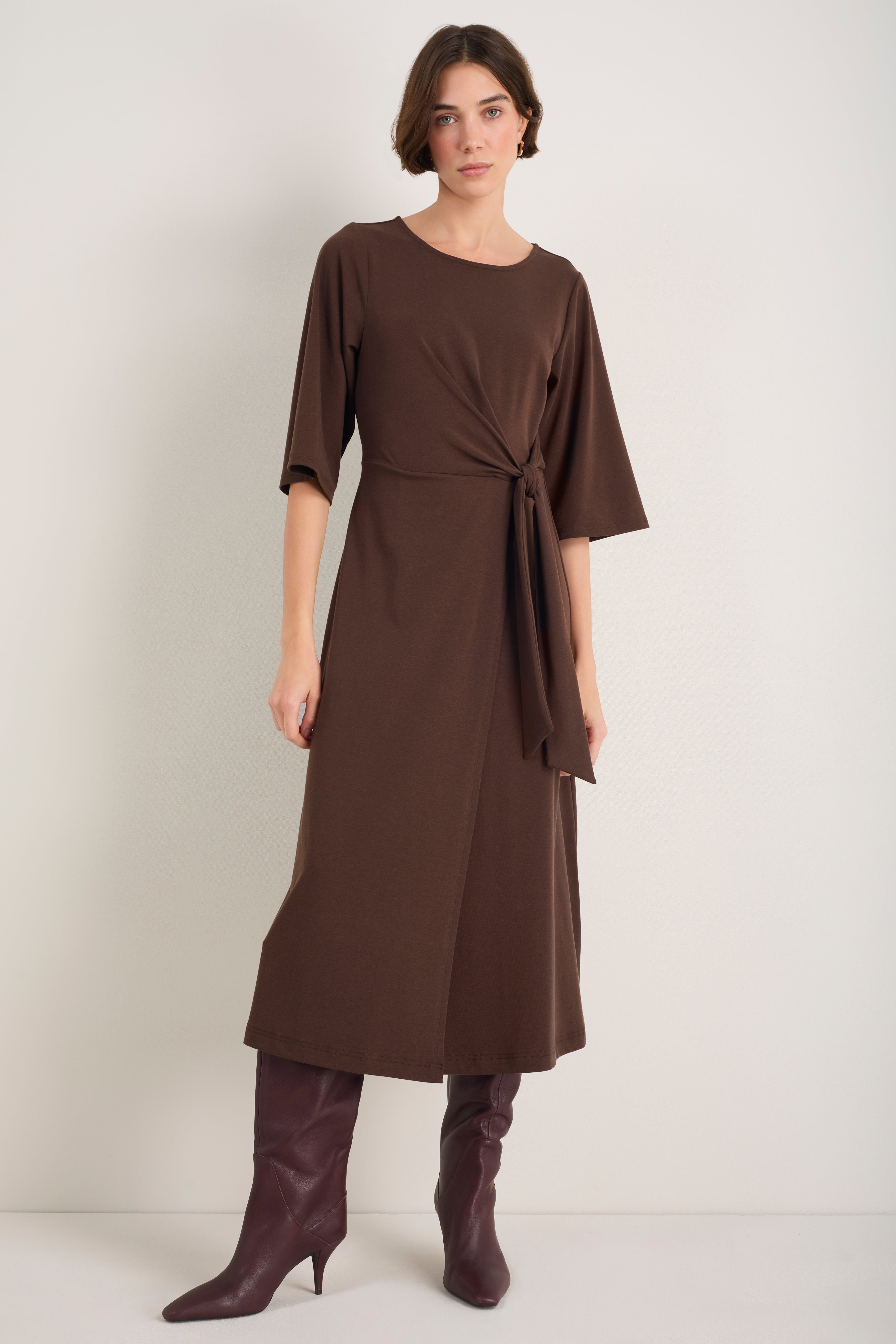 Carmine Jersey Dress - Cocoa