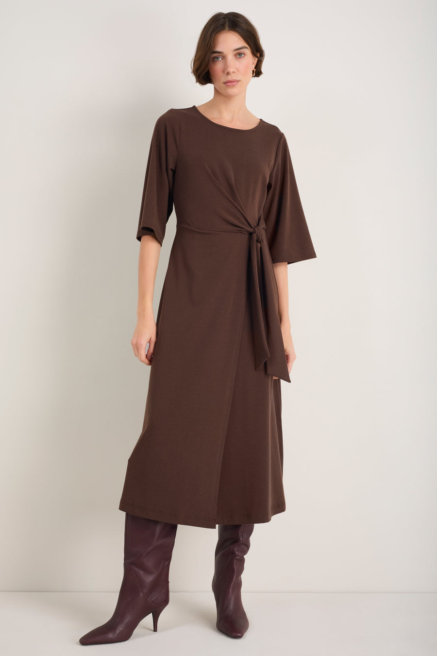 Carmine Jersey Dress - Cocoa
