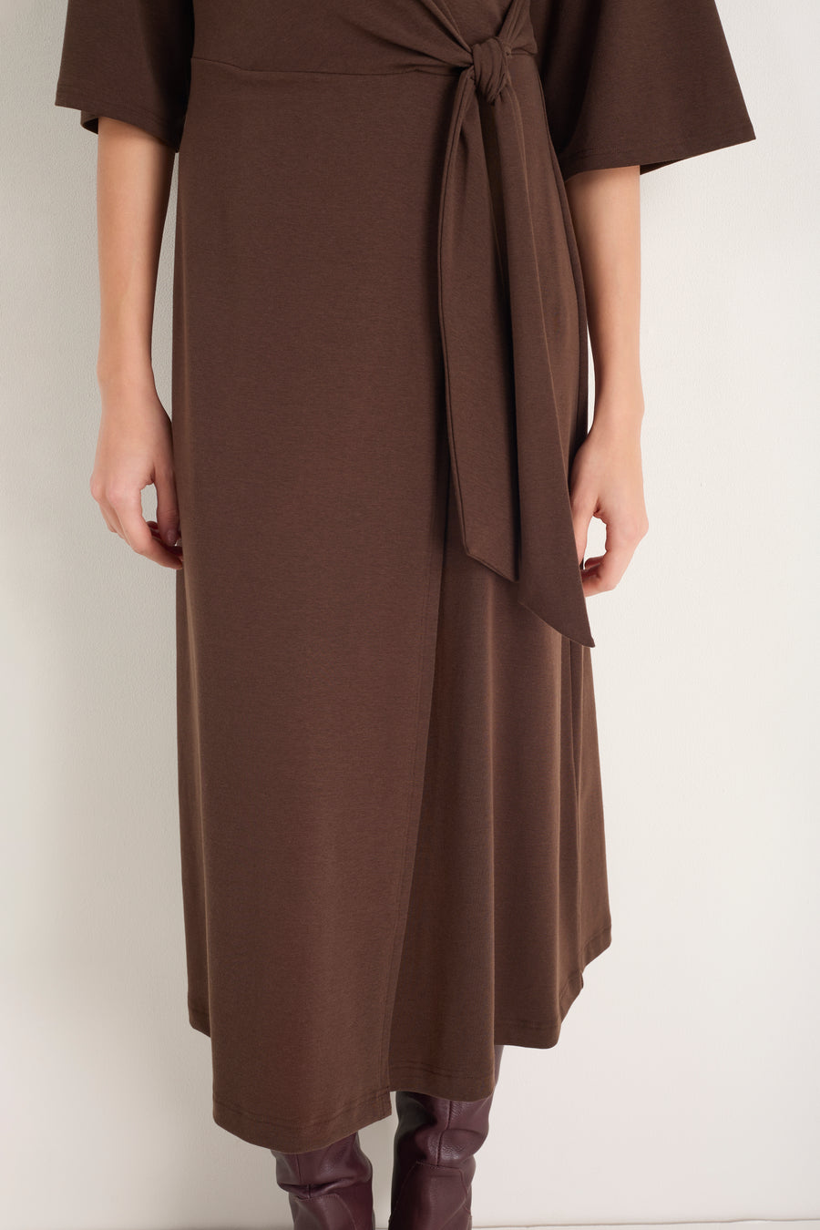 Carmine Jersey Dress - Cocoa