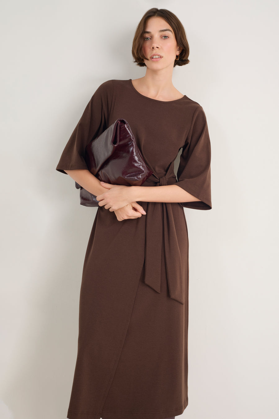 Carmine Jersey Dress - Cocoa