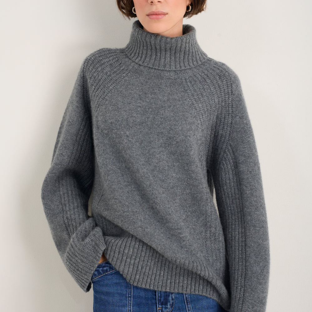 Carolina Roll Neck Jumper - Charcoal