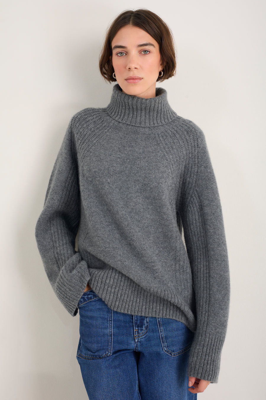 Carolina Roll Neck Jumper - Charcoal