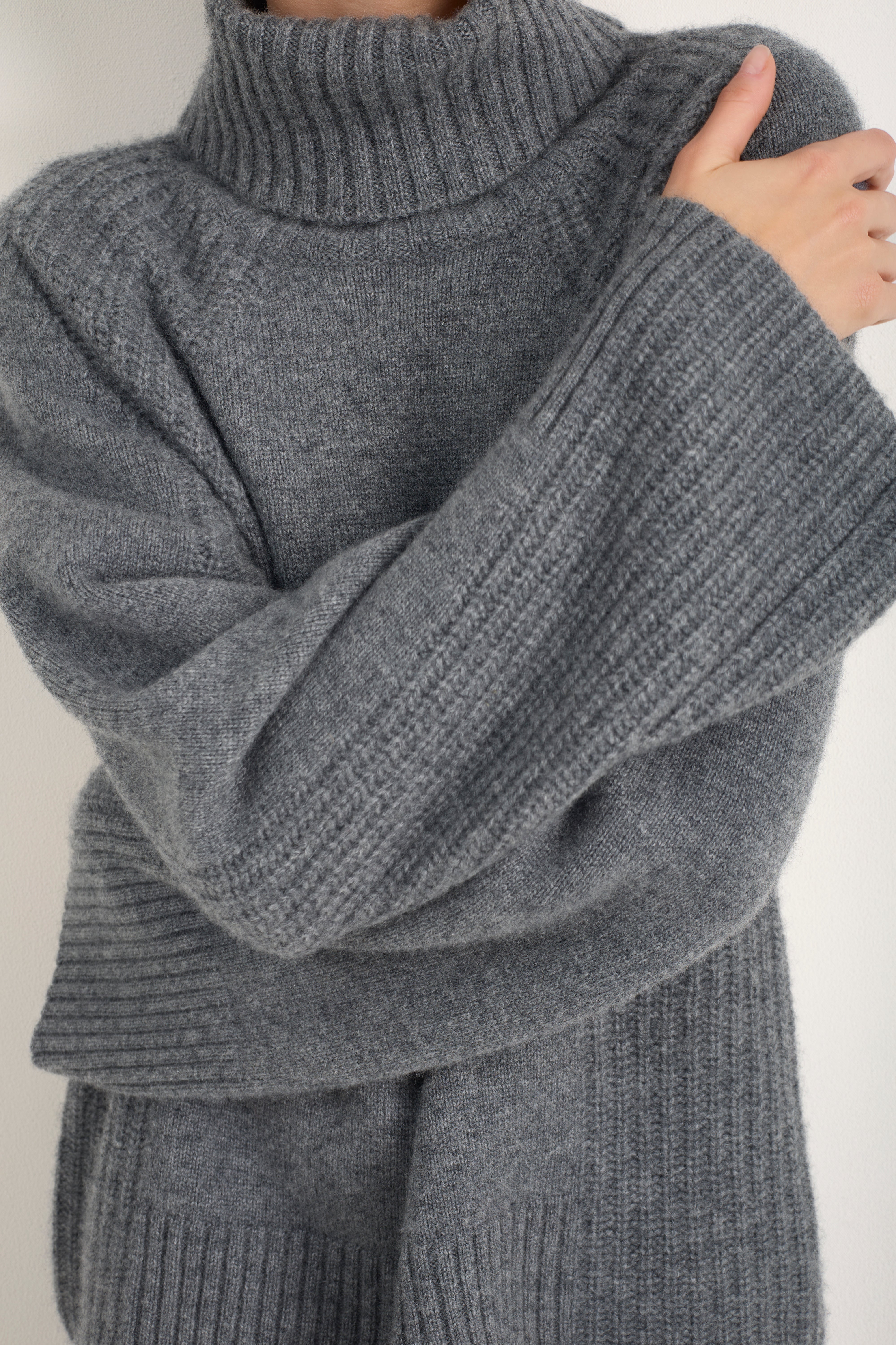 Carolina Roll Neck Jumper - Charcoal