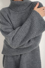 Carolina Roll Neck Jumper - Charcoal