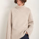 Carolina Roll Neck Jumper - Oat Melange