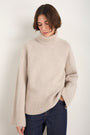 Carolina Roll Neck Jumper - Oat Melange