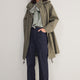 Cassie Funnel Neck Rain Coat - Khaki