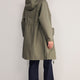 Cassie Funnel Neck Rain Coat - Khaki