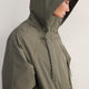 Cassie Funnel Neck Rain Coat - Khaki