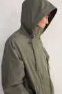 Cassie Funnel Neck Rain Coat - Khaki
