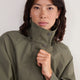 Cassie Funnel Neck Rain Coat - Khaki