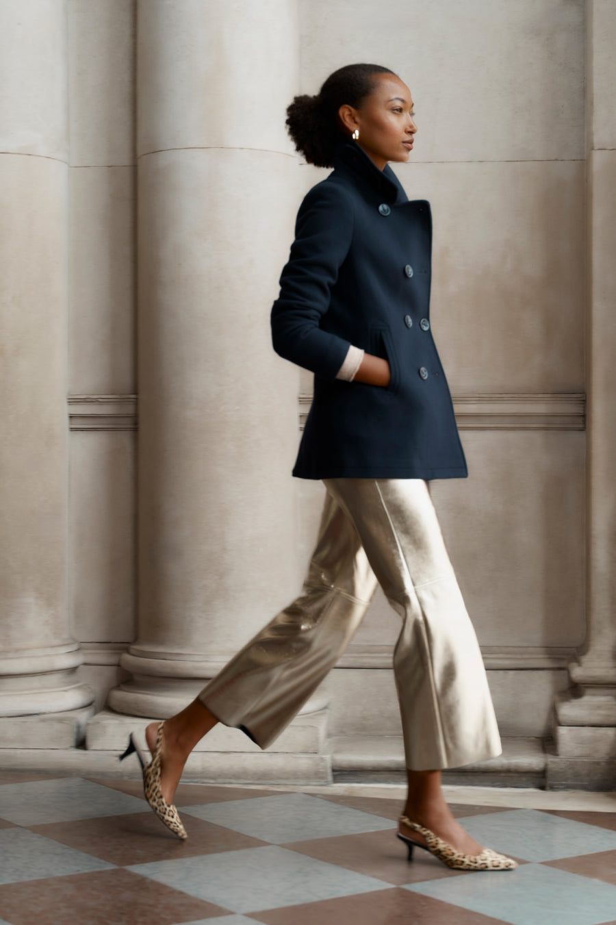 Navy Pea Coat Navy Wool Jacket Womens Women's Pea Coat For Ladies