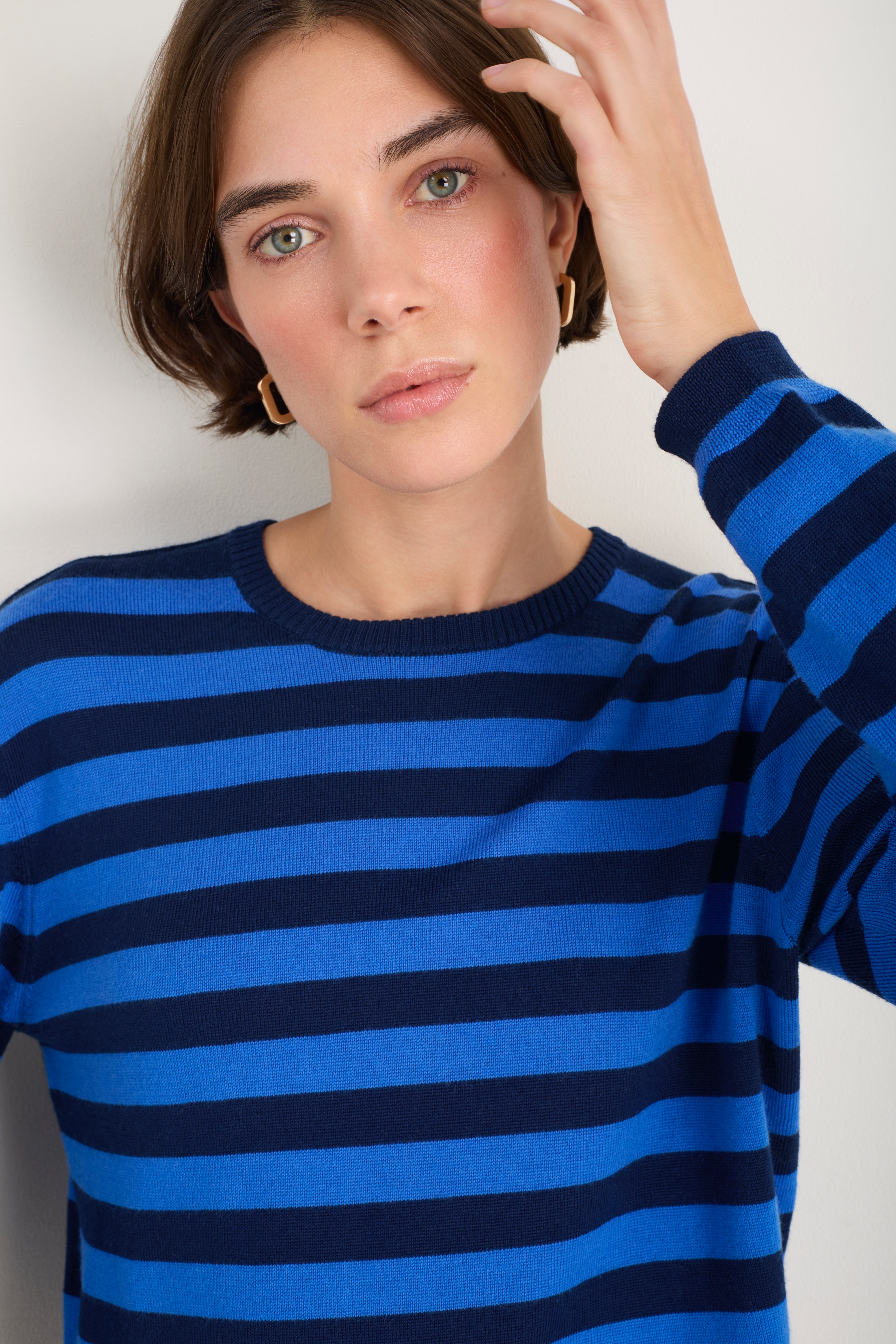 Cath x WYSE Brigitte Jumper - Midnight/Blue Stripe