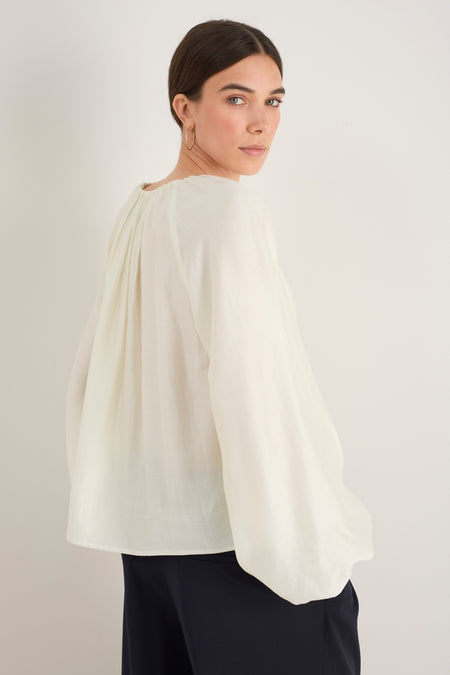 Cath x WYSE Lauren Top - Ivory