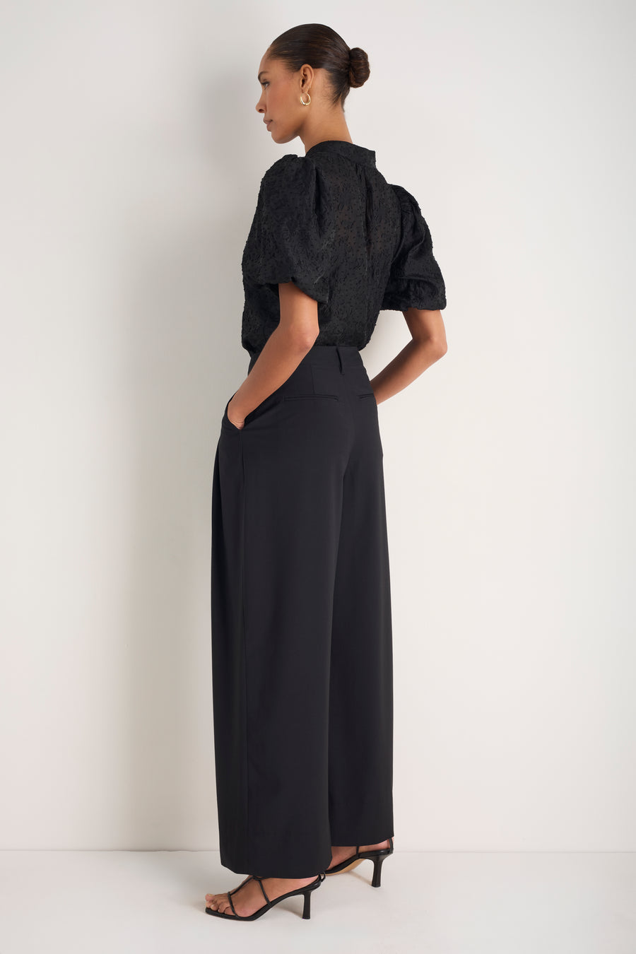 Cath x WYSE Audrey Pleat Trouser - Black