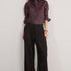 Cath x WYSE Audrey Wool Blend Trouser - Chocolate