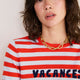 Cath x WYSE Brigitte Jumper - Blue/Red Stripe