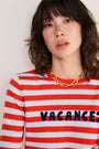 Cath x WYSE Brigitte Jumper - Blue/Red Stripe
