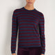 Cath x WYSE Brigitte Jumper - Deep Fig/Midnight Metallic Stripe