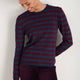 Cath x WYSE Brigitte Jumper - Deep Fig/Midnight Metallic Stripe