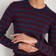 Cath x WYSE Brigitte Jumper - Deep Fig/Midnight Metallic Stripe