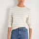 Cath x WYSE Brigitte Jumper - Ivory/Gold Metallic Stripe