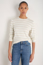 Cath x WYSE Brigitte Jumper - Ivory/Gold Metallic Stripe