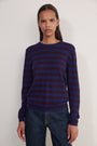 Cath x WYSE Brigitte Jumper - Midnight/Aubergine Stripe