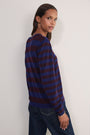 Cath x WYSE Brigitte Jumper - Midnight/Aubergine Stripe