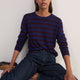 Cath x WYSE Brigitte Jumper - Midnight/Aubergine Stripe
