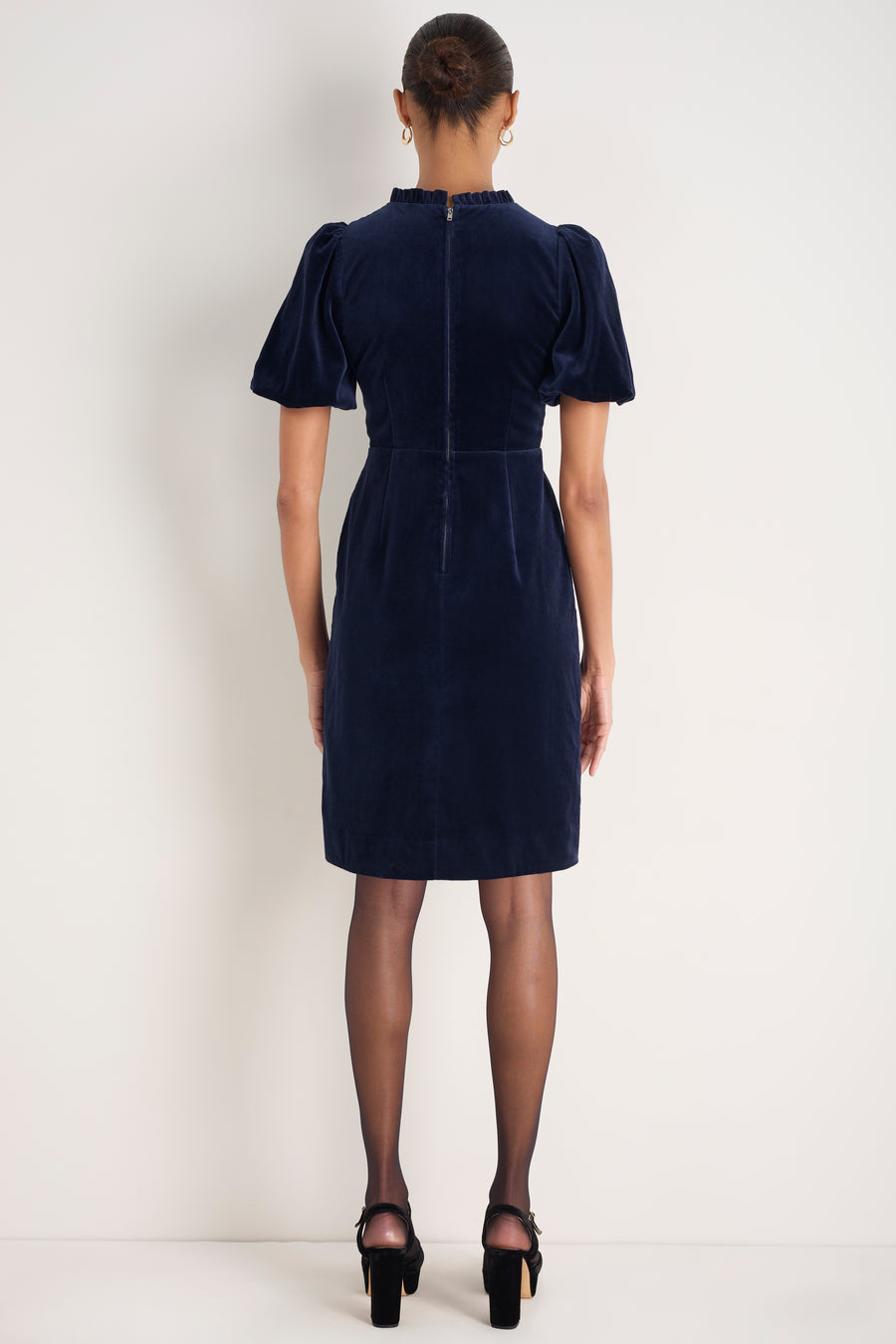 Cath x WYSE Diana Velvet Dress - Midnight