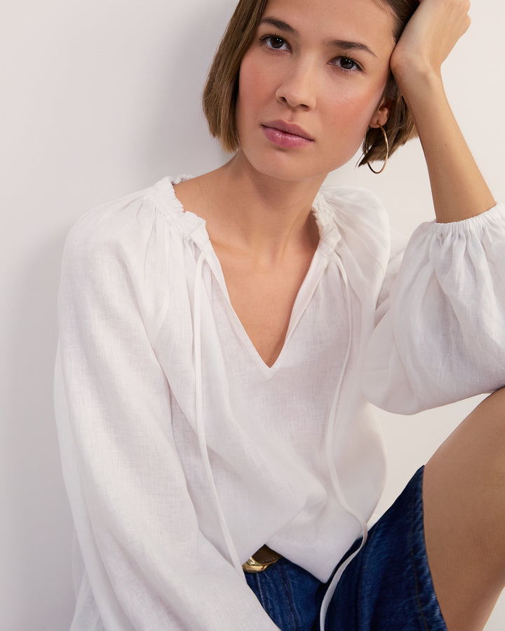 Cath x WYSE Etoile Blouse - White
