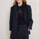 Cath x WYSE Gabrielle Tie Knit Top - Midnight