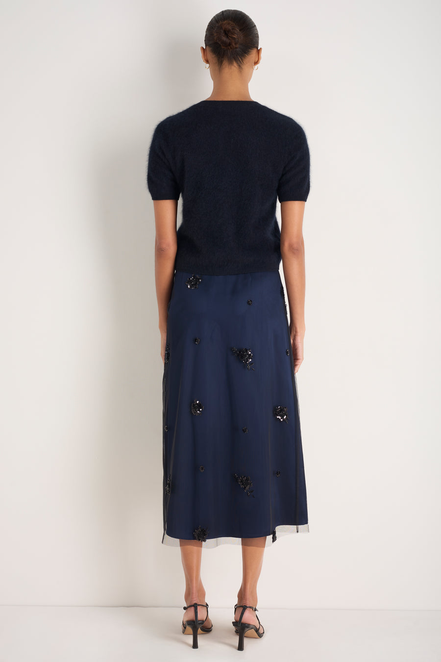 Cath x WYSE Grace Embellished Skirt - Midnight