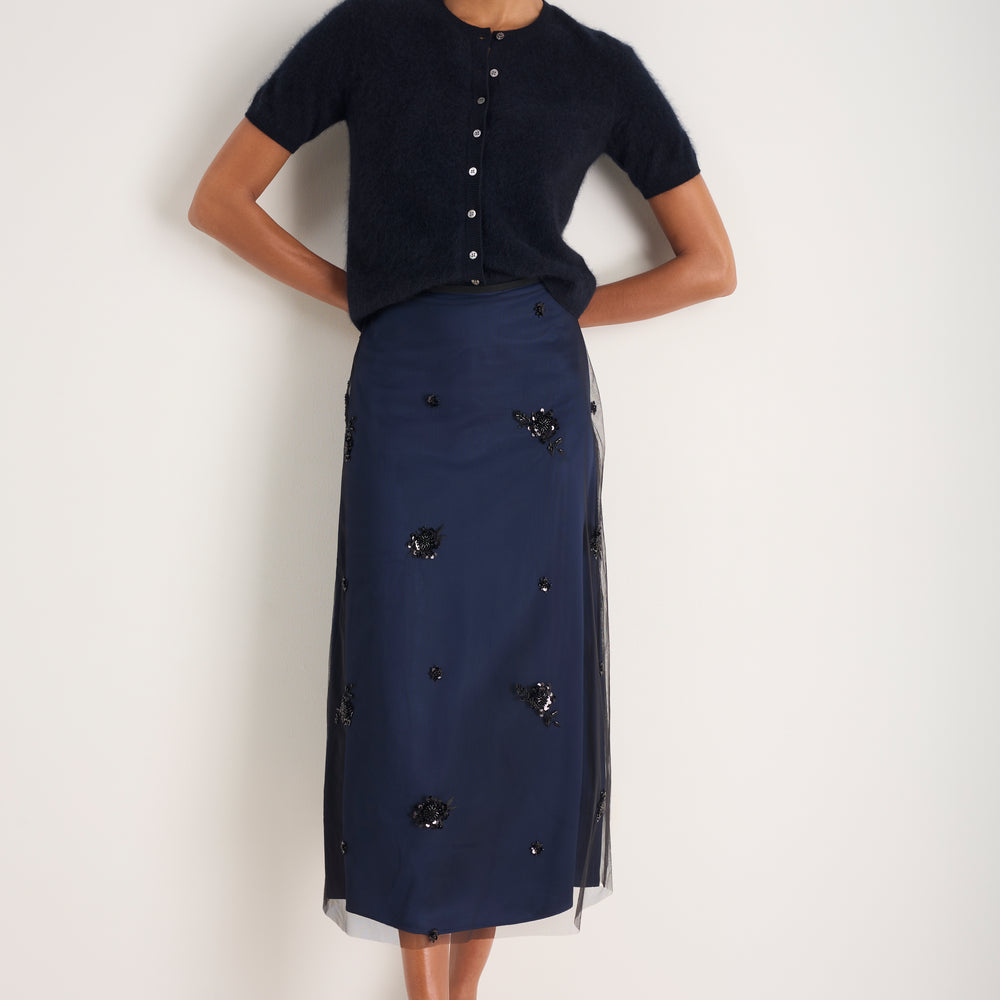 Cath x WYSE Grace Embellished Skirt - Midnight