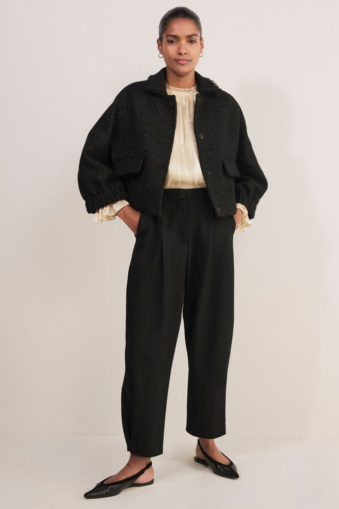 Cath x WYSE Marseille Tweed Jacket - Black Sparkle