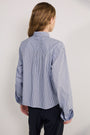 Cath x WYSE Martha Tie Shirt - Cocoa/Blue Stripe