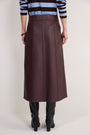 Cath x WYSE Miranda Leather Skirt - Oxblood