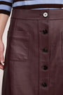 Cath x WYSE Miranda Leather Skirt - Oxblood