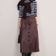 Cath x WYSE Miranda Leather Skirt - Oxblood