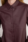 Cath x WYSE Priestly Leather Shirt - Oxblood