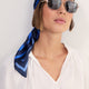 Cath x WYSE Silk Scarf - Blue Stripe