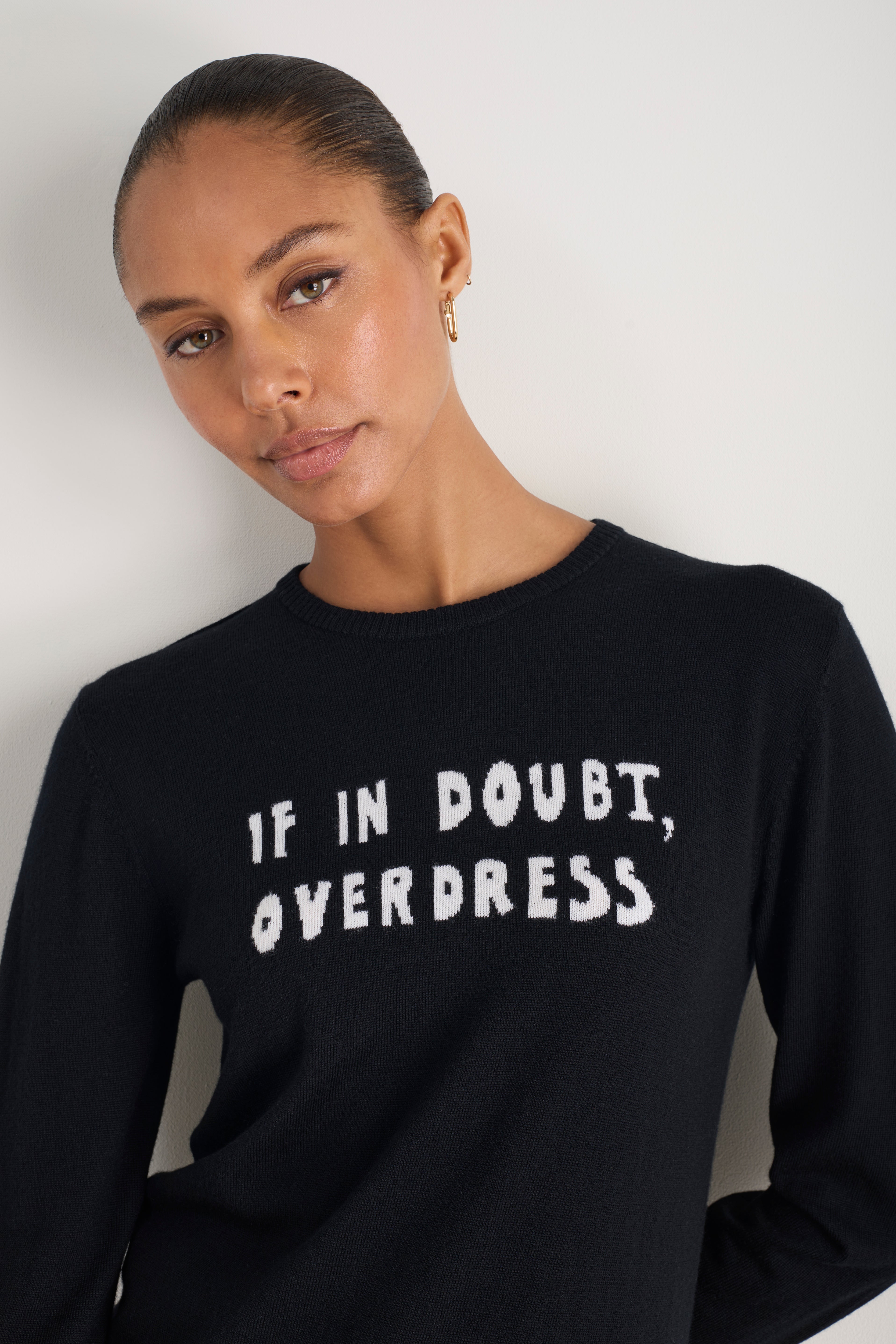 Cath x WYSE Slogan Jumper - Black