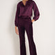 Cath x WYSE Taylor Cotton Velvet Bootcut Trouser - Deep Fig